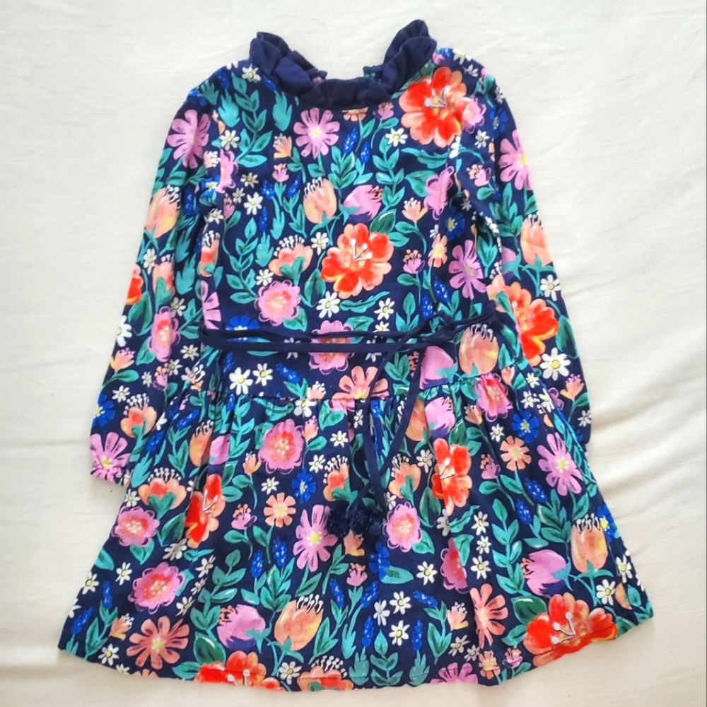 Margherita Floral Long Sleeve Dress Girls 6 Long Sleeve Fall Winter